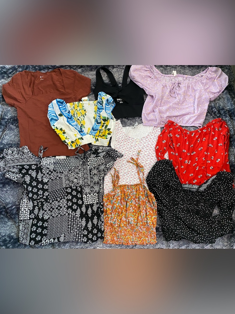 Mixed Brand Women’s Small Blouse Tank Crop Top Bundle (9)
